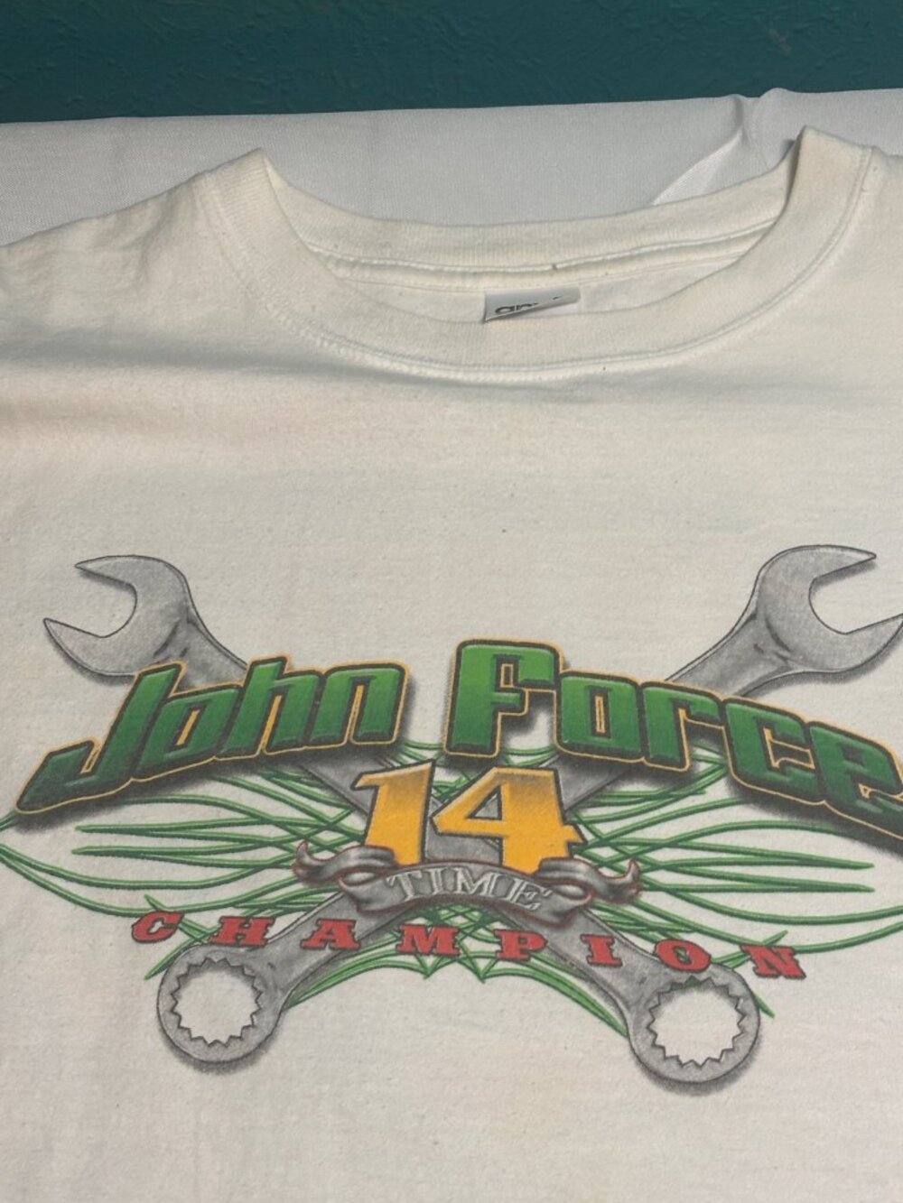 John Force 14 Time Champion NHRA T-Shirt Funny Car Sz L